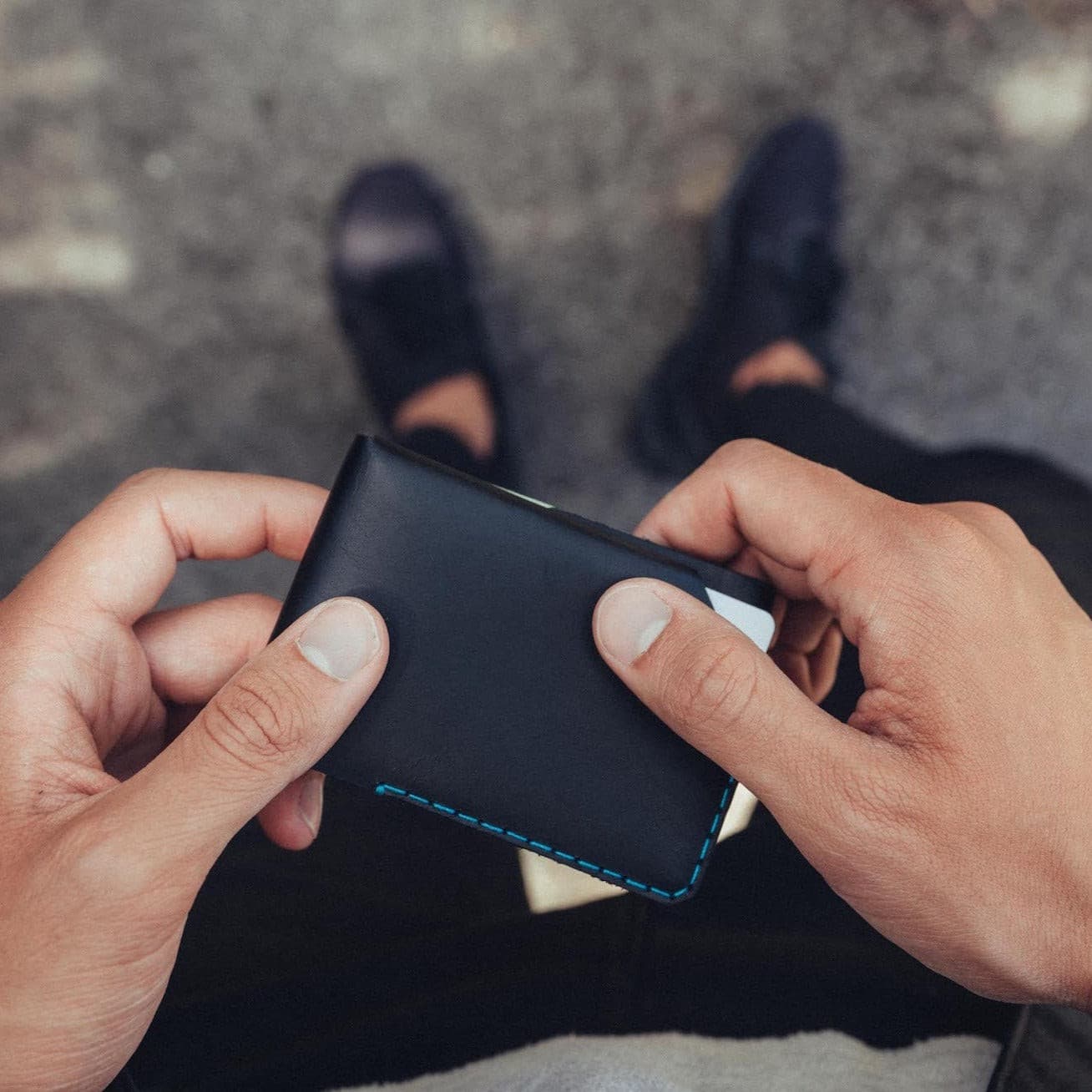 Card Wallet - Charcoal made in England by Wingback.
