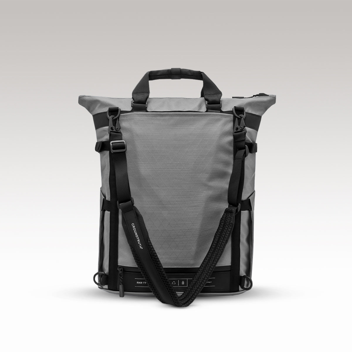 RIKR 17L Technical Tote Backpack GROUNDTRUTH color black #color_Summit Grey