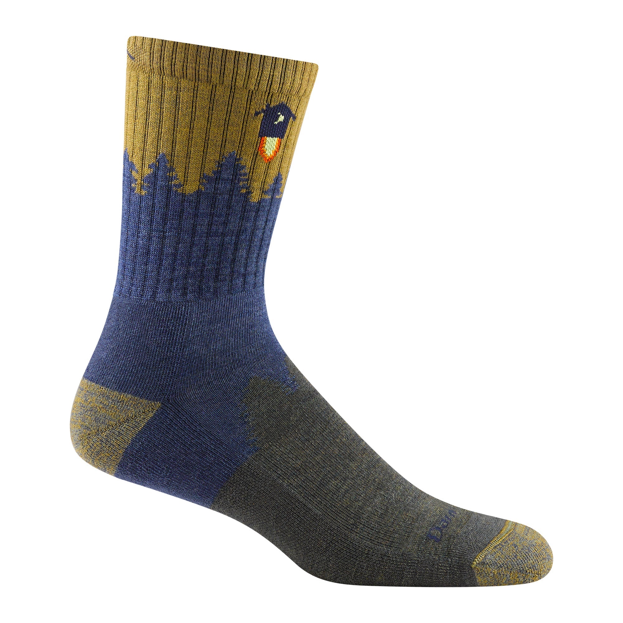 Mens Merino Wool Crew Midweight Seamless Hiking Socks