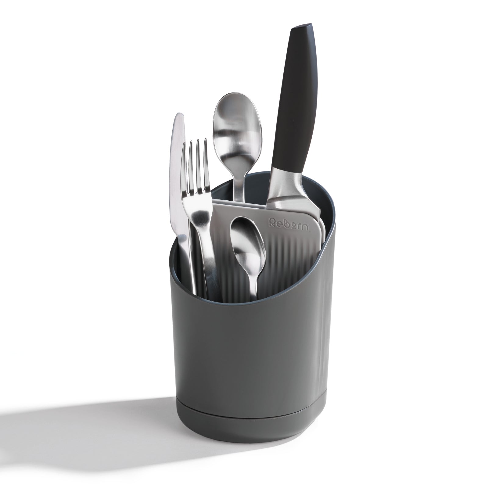 Eco-friendly recycled cutlery drainer, stylish and practical for organized, mess-free drying.