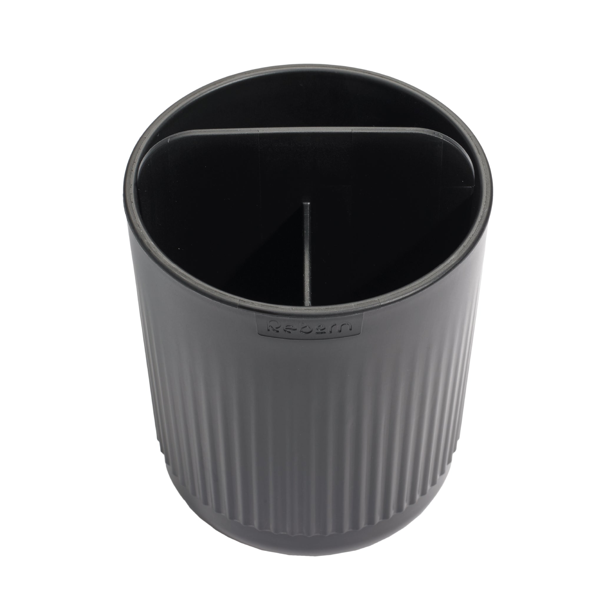 Modern ridged toothbrush holder with compartments for organized, hygienic storage—sleek and functional.