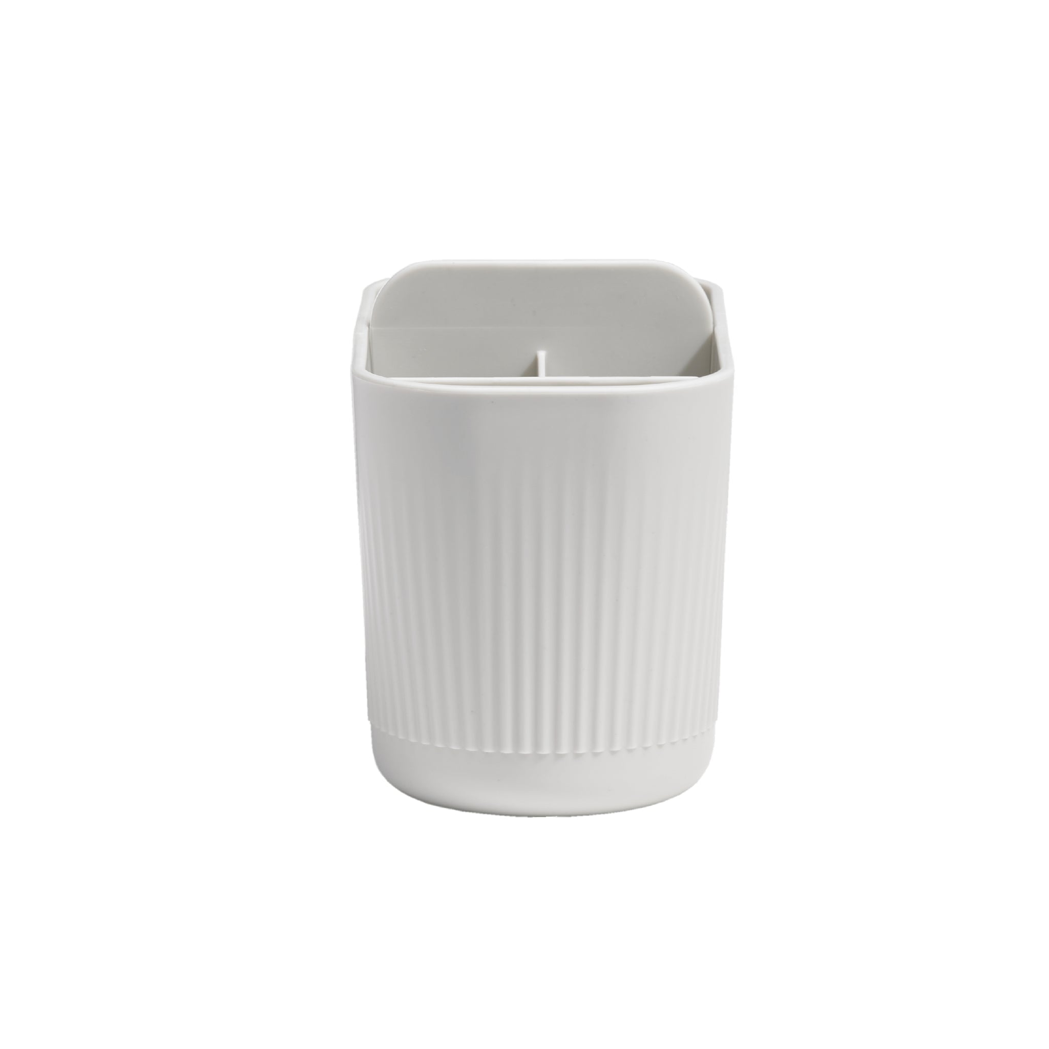 ReBorn large bathroom caddy with sleek ridged design, perfect for organizing toiletries in style.