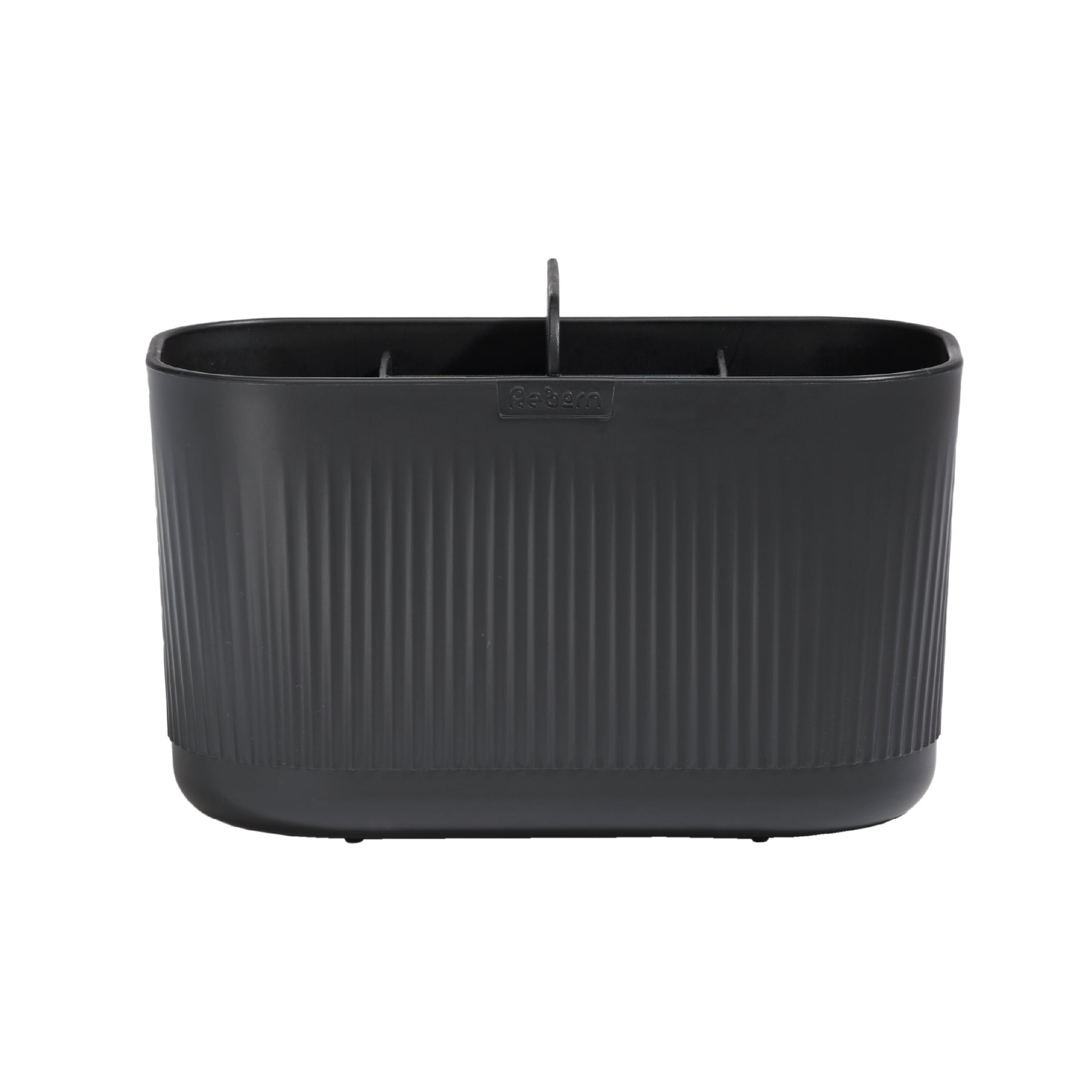 Large ReBorn bathroom caddy with sleek design, textured grip, and compartments for organized storage.