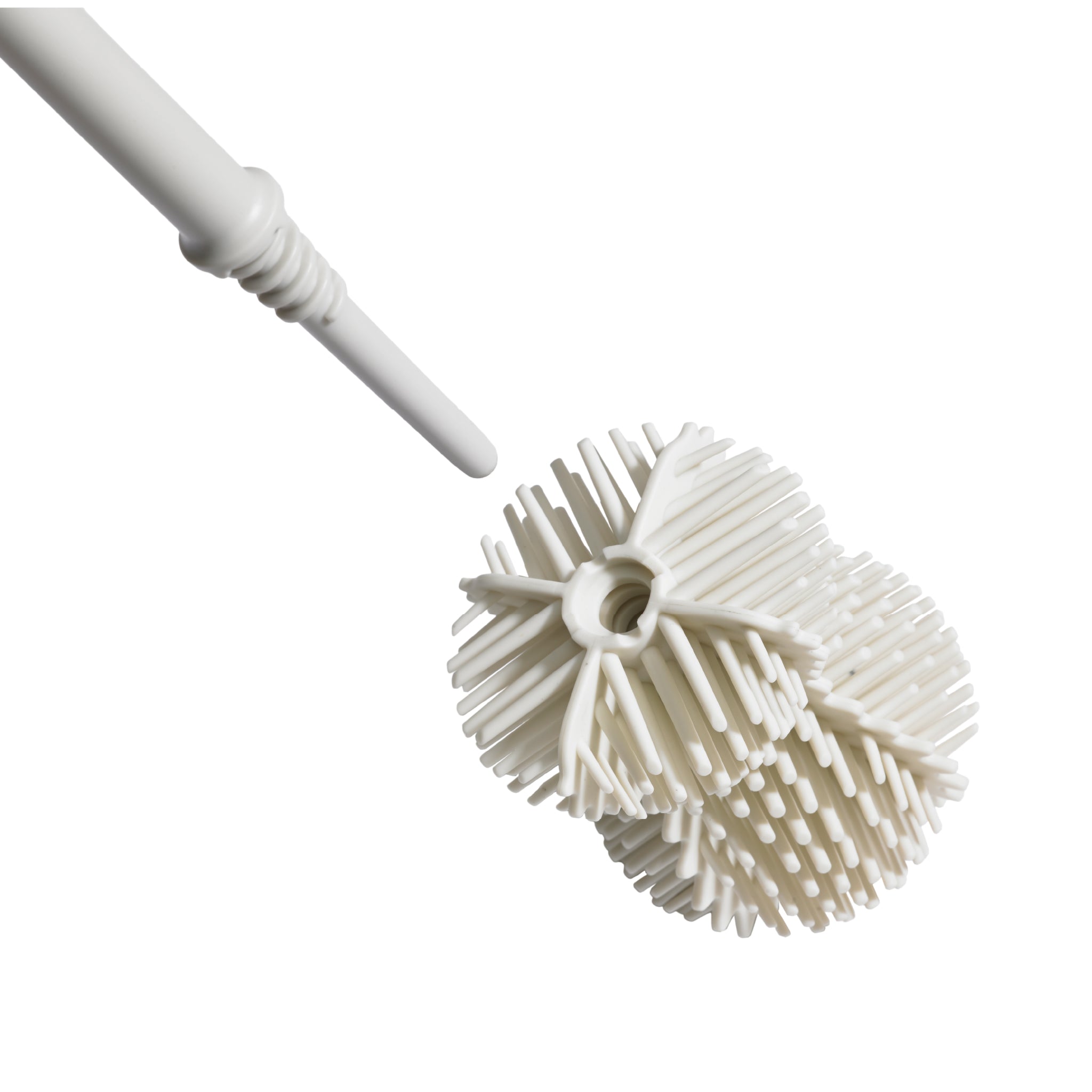 ReBorn toilet brush with dense bristles for efficient cleaning and a modern, hygienic design.