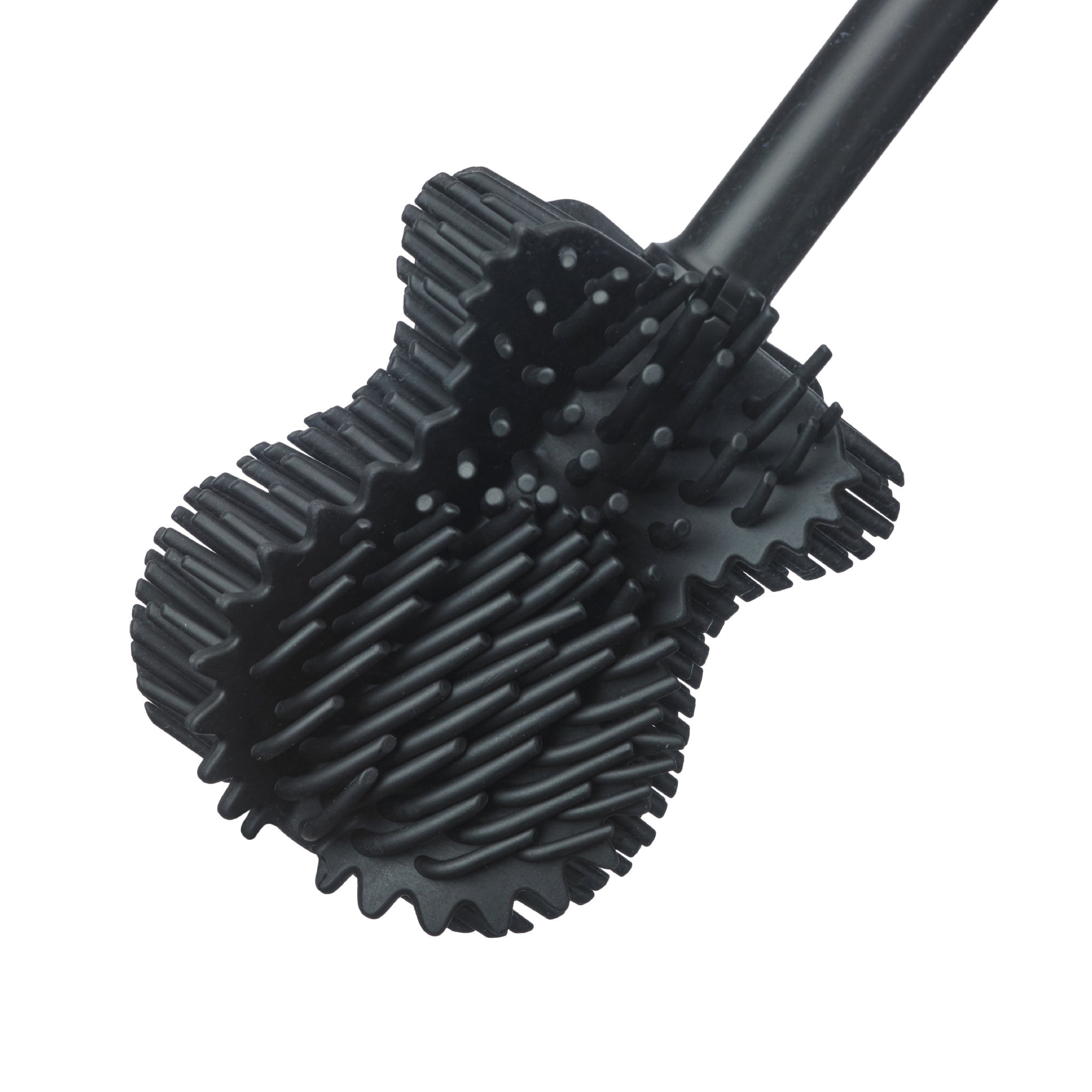 Ergonomic silicone toilet brush head with dense bristles for efficient, hygienic, and durable cleaning.