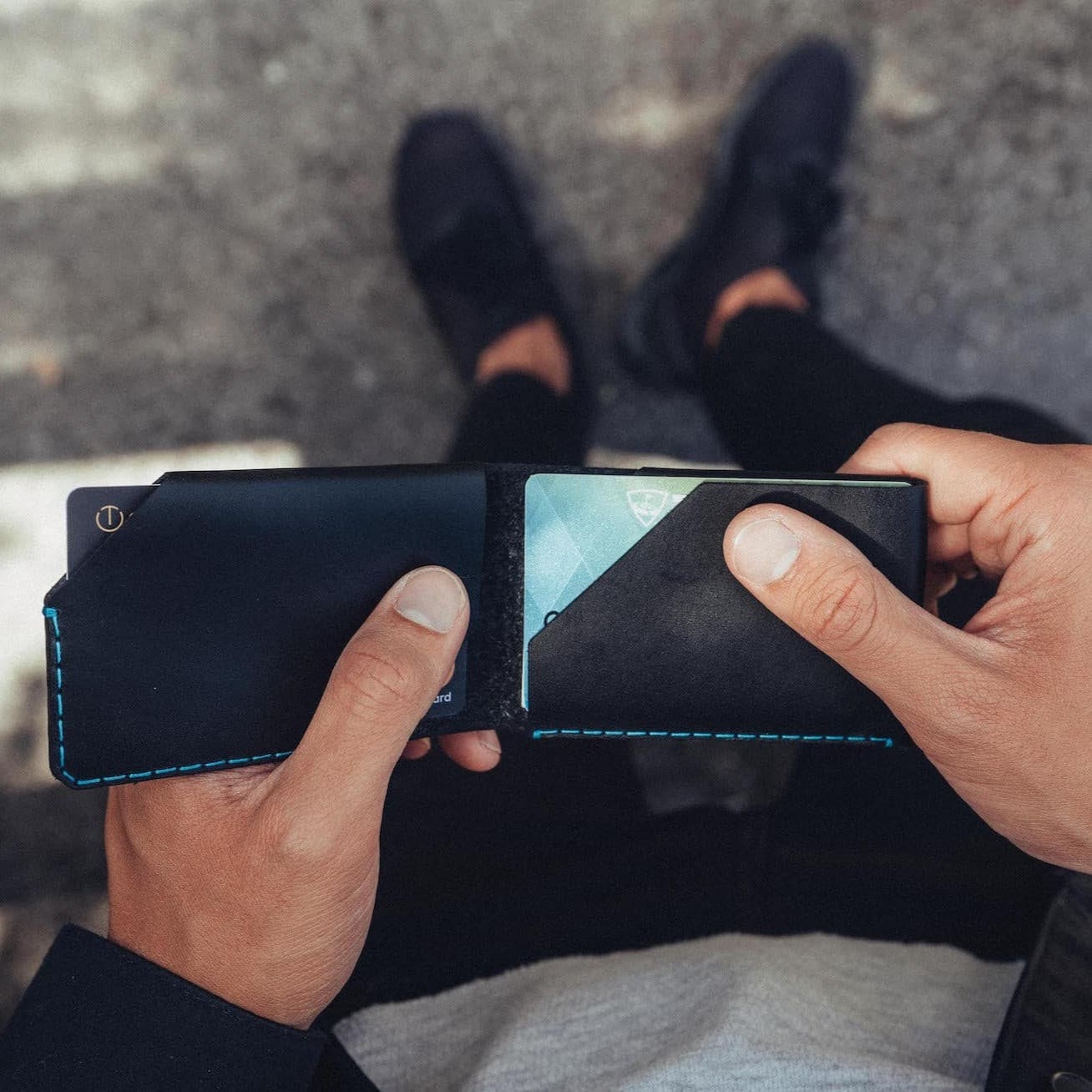 Card Wallet - Charcoal made in England by Wingback.