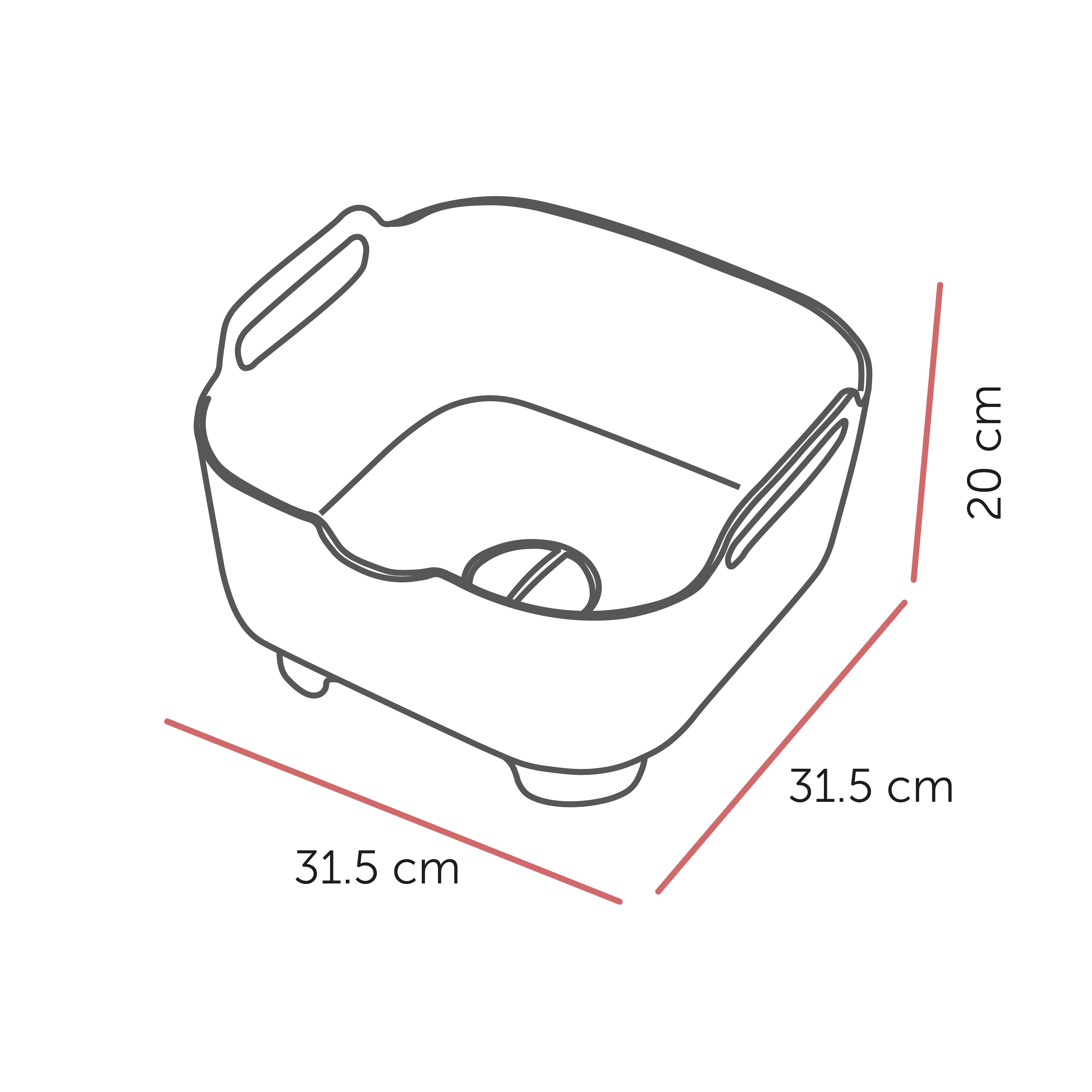 Recycled washing-up bowl with built-in drain plug and handles for easy carrying. Eco-friendly and practical.