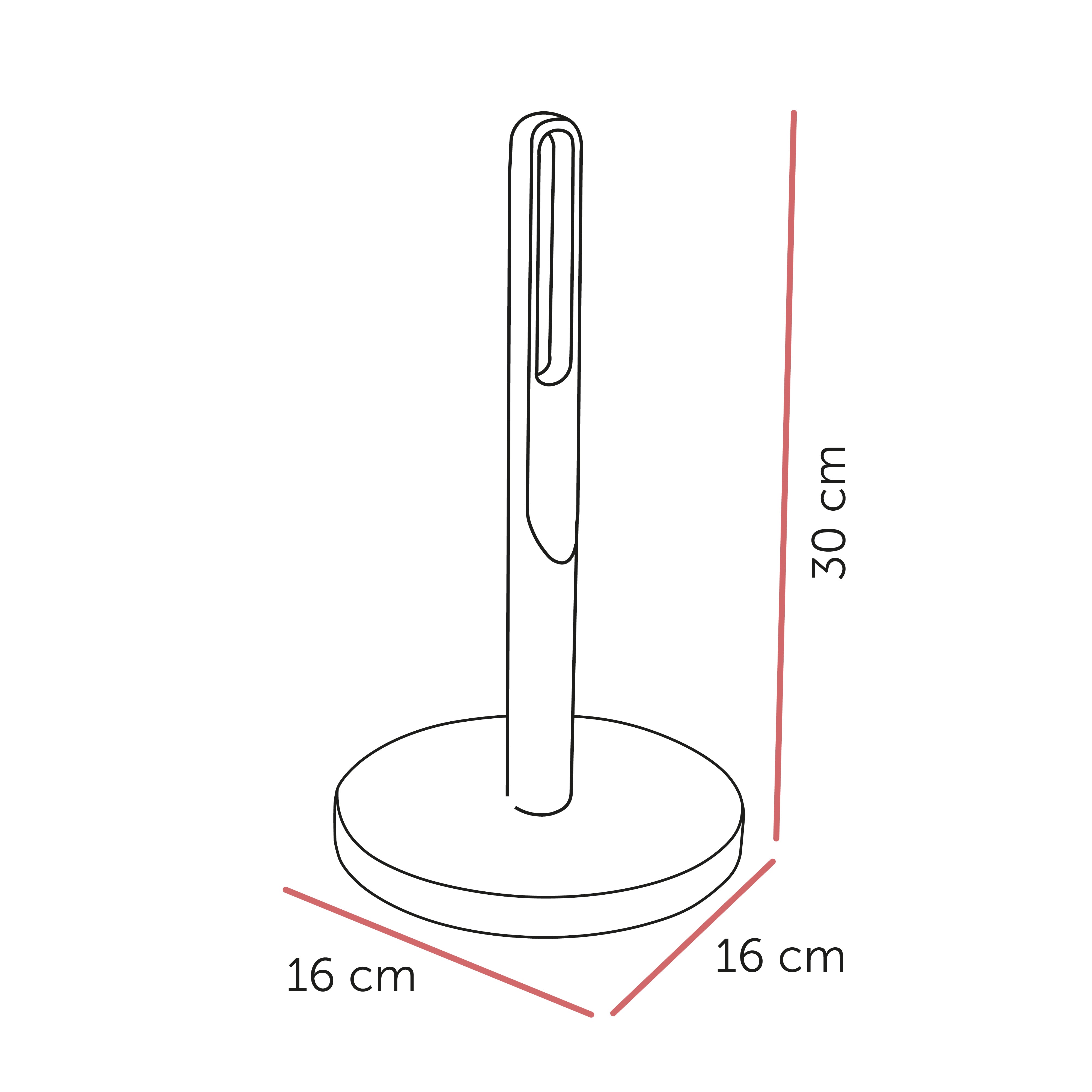 ReBorn recycled kitchen roll holder, minimalist design with sturdy base for stable, eco-friendly use.