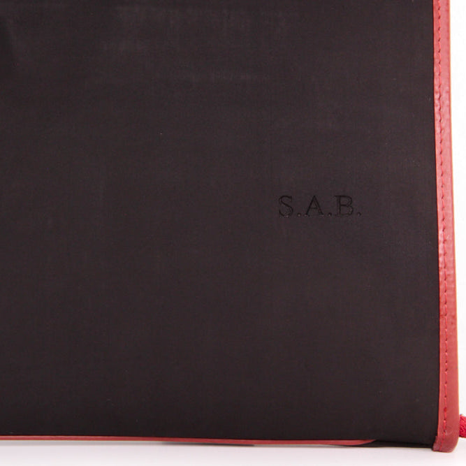 vegan leather laptop folio