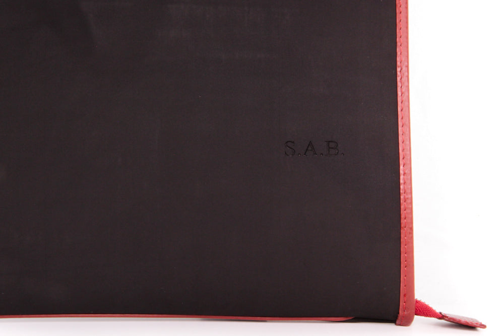 vegan leather laptop folio