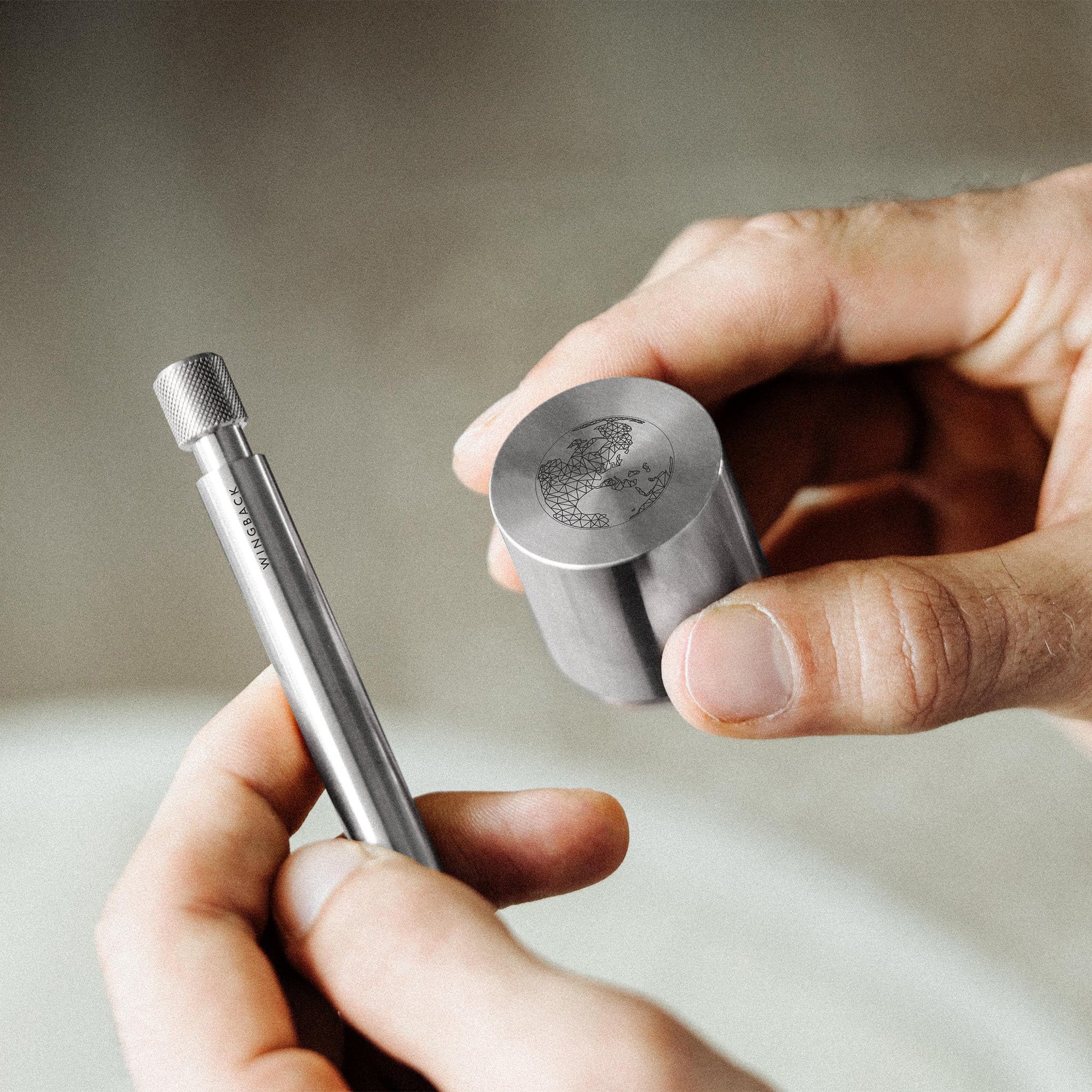 Pen/Pencil Holder - Steel made in England by Wingback.