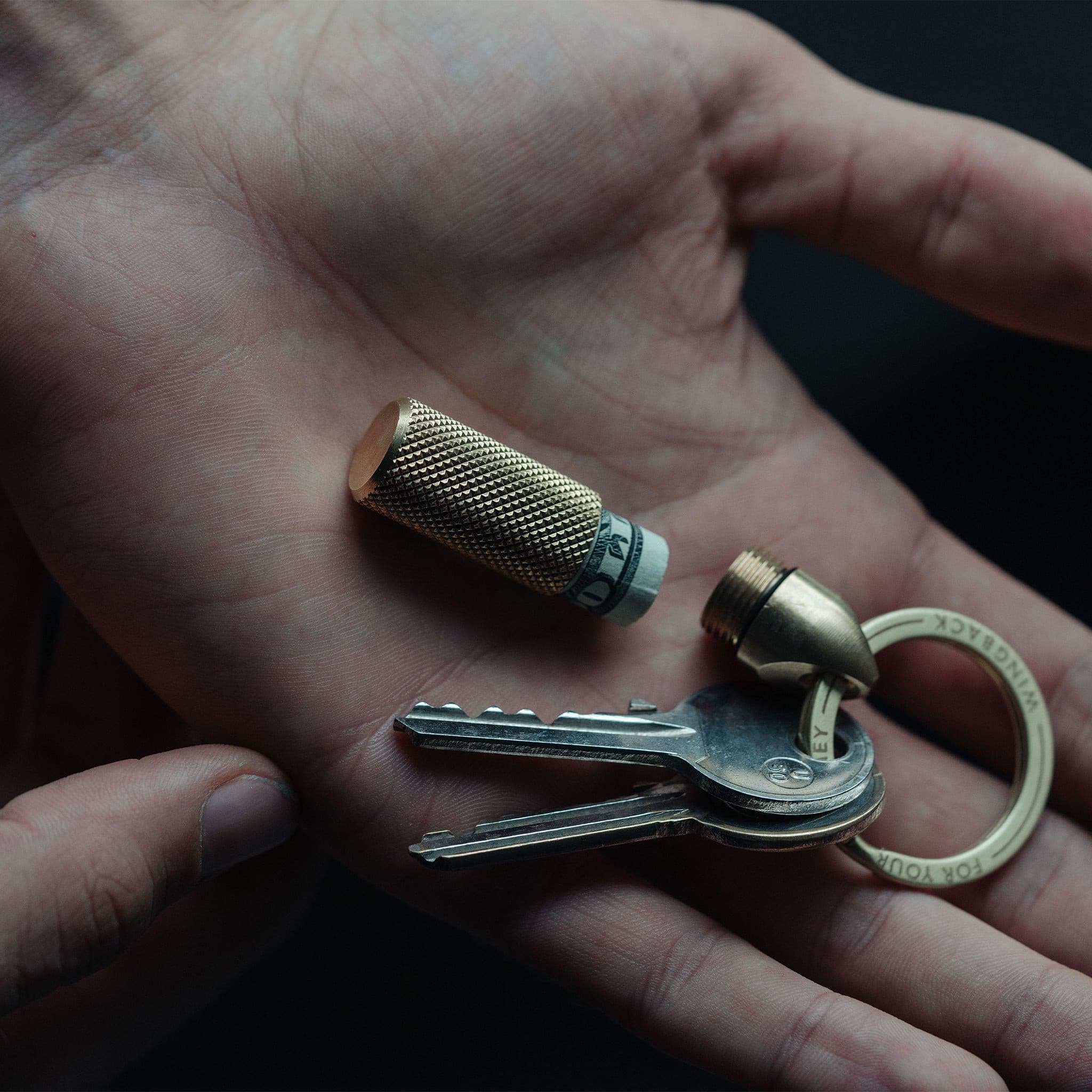 Key Cache - Brass made in England by Wingback.