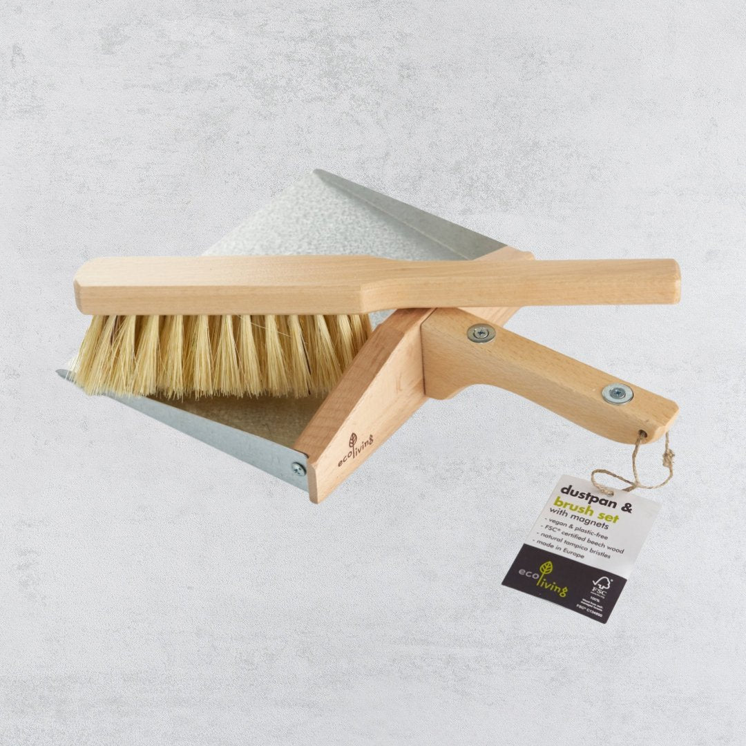 Eco Living - Beechwood Dustpan and Brush Set - Buy Me Once UK