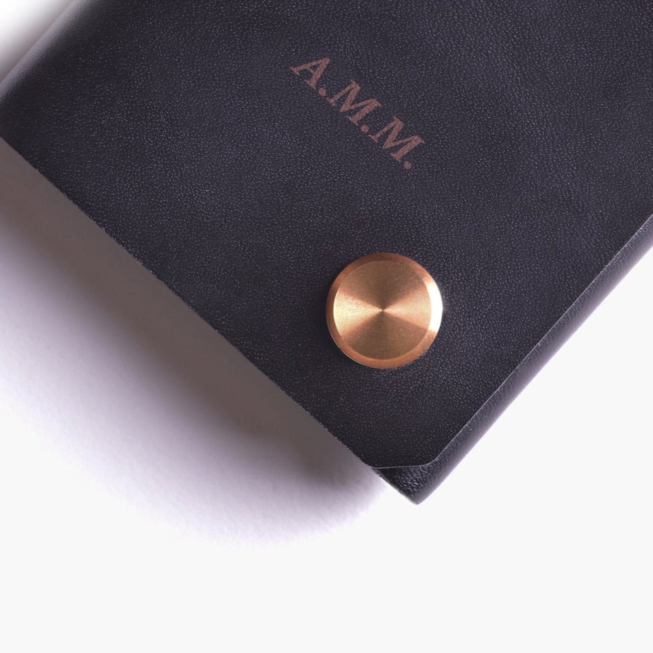 Closeup of Cash Wallet - Charcoal Brass