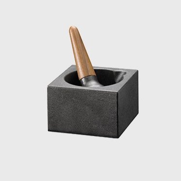 Skeppshult - Cast Iron Cubic Mortar & Pestle - Buy Me Once UK