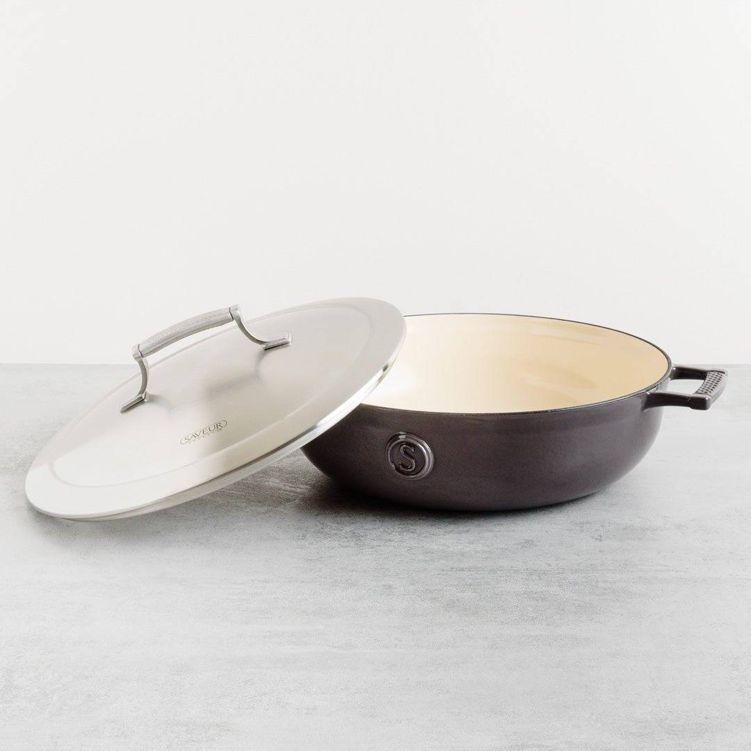 SAVEUR Selects - Enamelled Cast Iron Saute Pan 4.2L - Buy Me Once UK