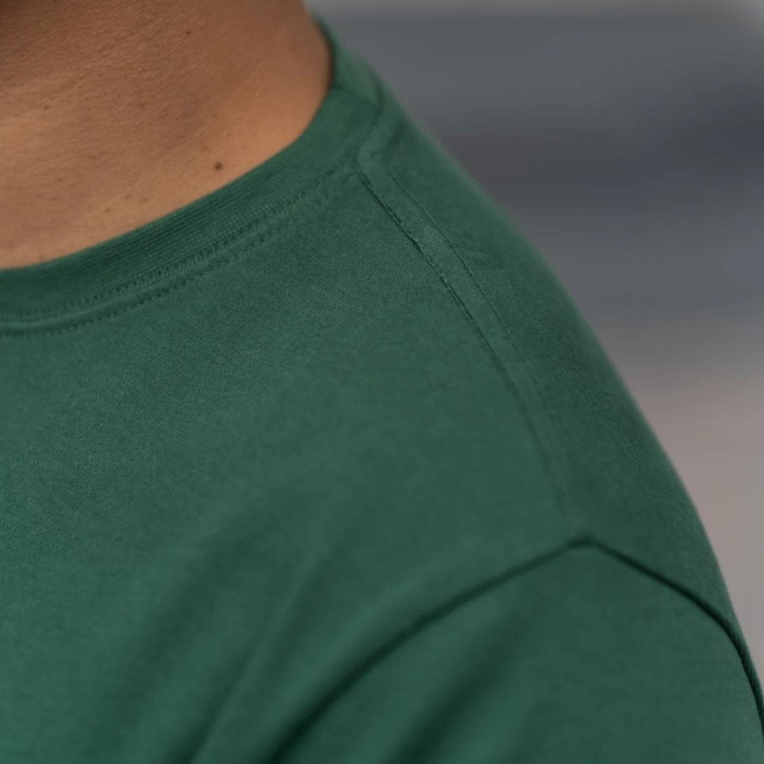 Blackhorse Lane Ateliers - Heavyweight Organic Cotton Long Sleeve T-Shirt, Green - Buy Me Once UK