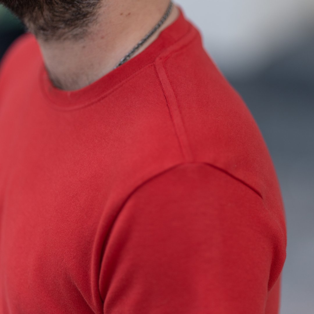 Blackhorse Lane Ateliers - Heavyweight Organic Cotton Long Sleeve T-Shirt, Red - Buy Me Once UK