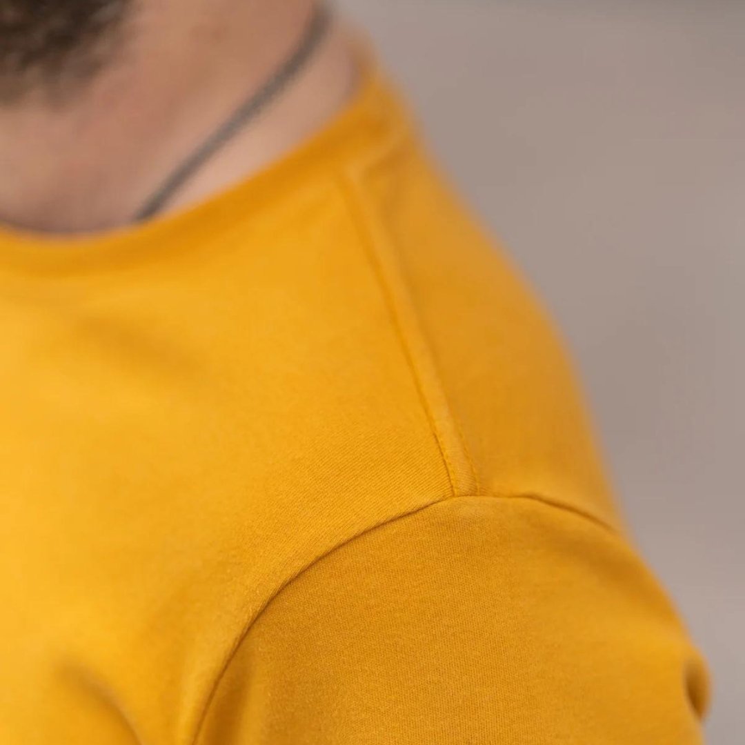 Blackhorse Lane Ateliers - Heavyweight Organic Cotton Long Sleeve T-Shirt, Yellow - Buy Me Once UK