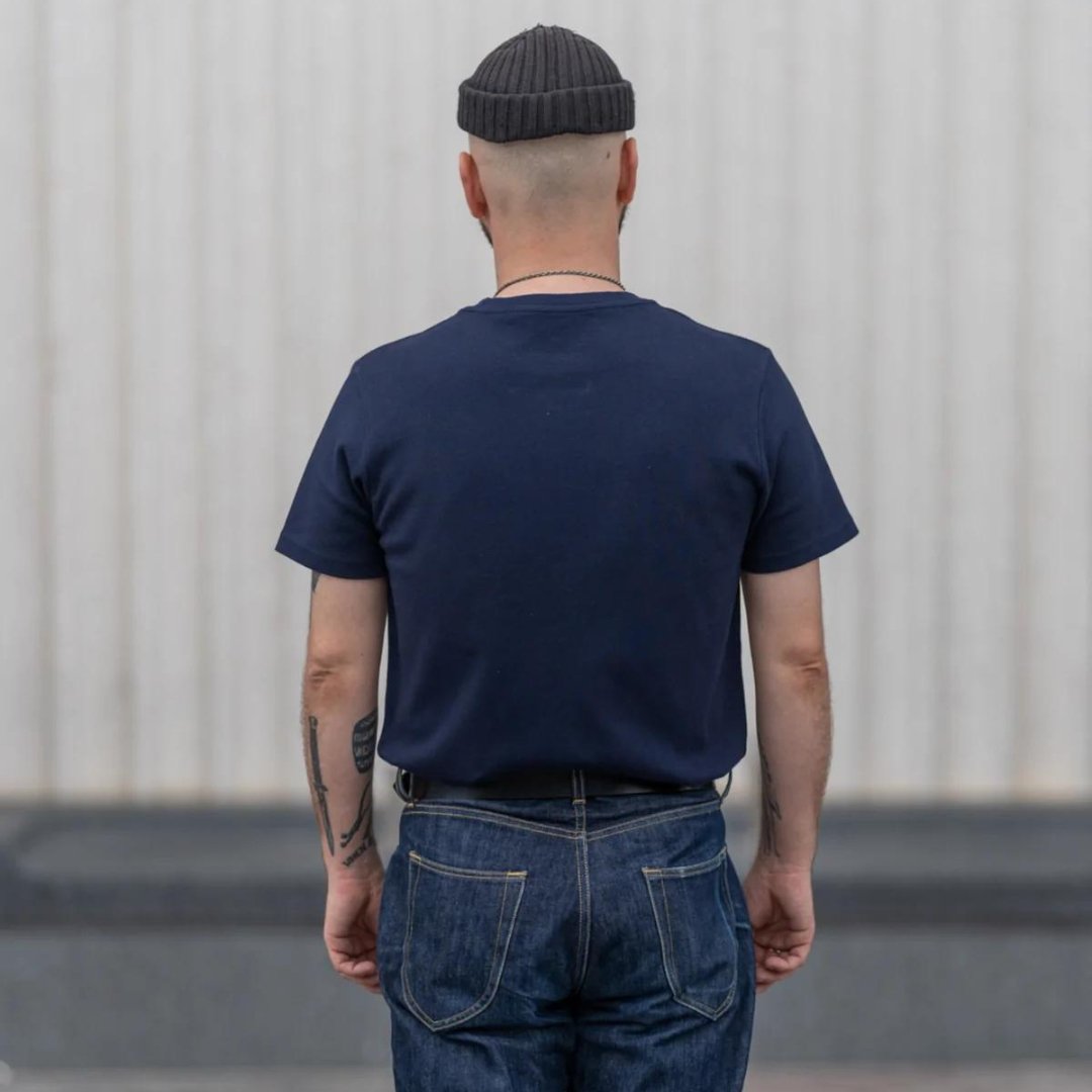 Blackhorse Lane Ateliers - Heavyweight Organic Cotton T-Shirt, Navy - Buy Me Once UK