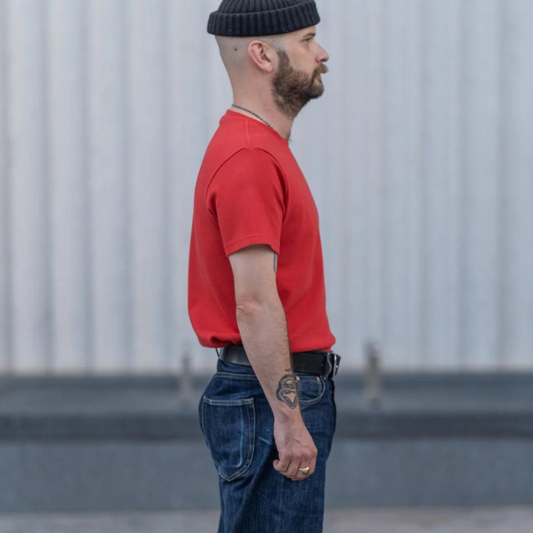 Blackhorse Lane Ateliers - Heavyweight Organic Cotton T-Shirt, Red - Buy Me Once UK