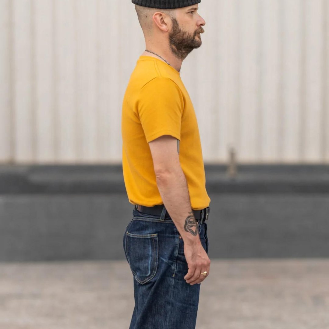 Blackhorse Lane Ateliers - Heavyweight Organic Cotton T-Shirt, Yellow - Buy Me Once UK