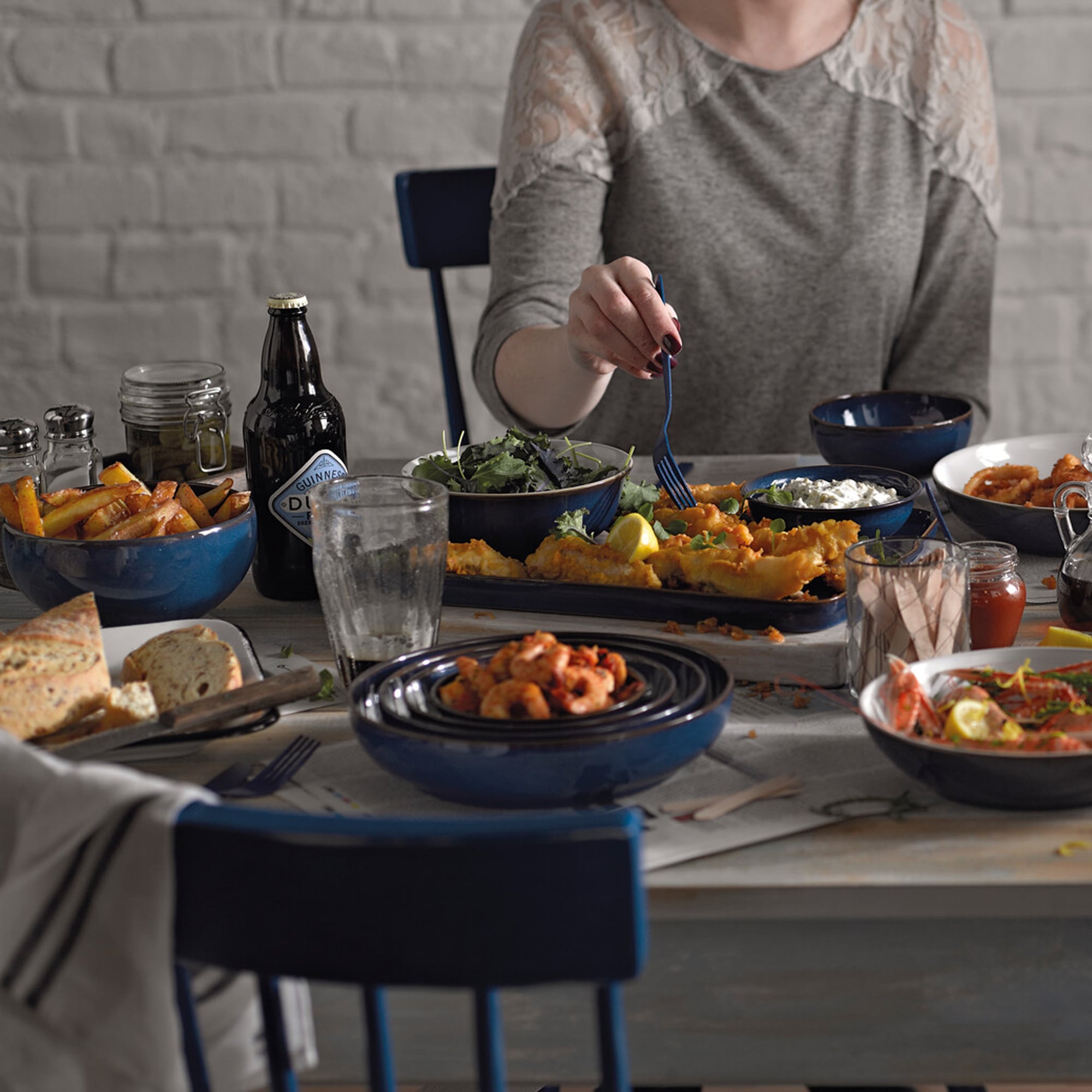 Denby - Imperial Blue 4 Piece Nesting Bowl Set - Buy Me Once UK