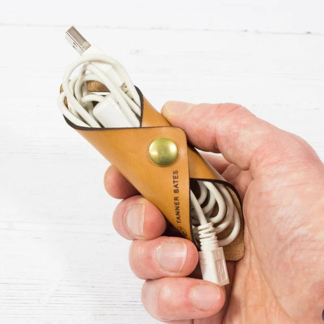 Tanner Bates - Leather Cable Tidy, Set of 2 - Buy Me Once UK