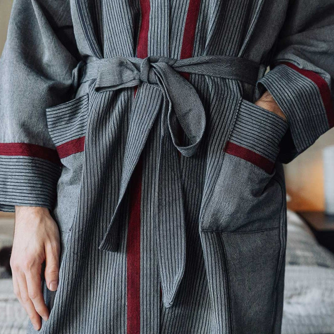 Luks Linen - Mete Lounge Gown, Charcoal - Buy Me Once UK