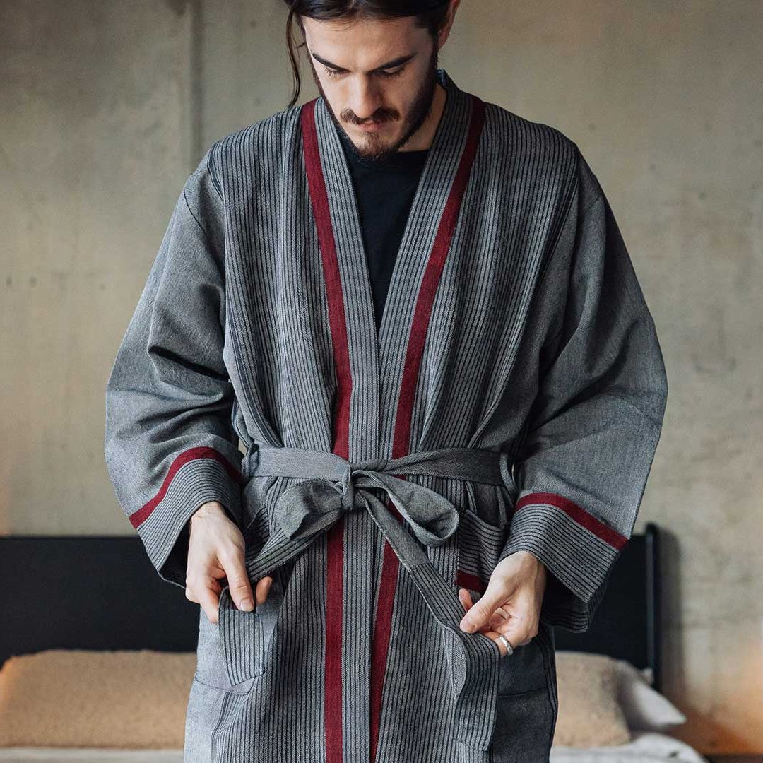 Luks Linen - Mete Lounge Gown, Charcoal - Buy Me Once UK