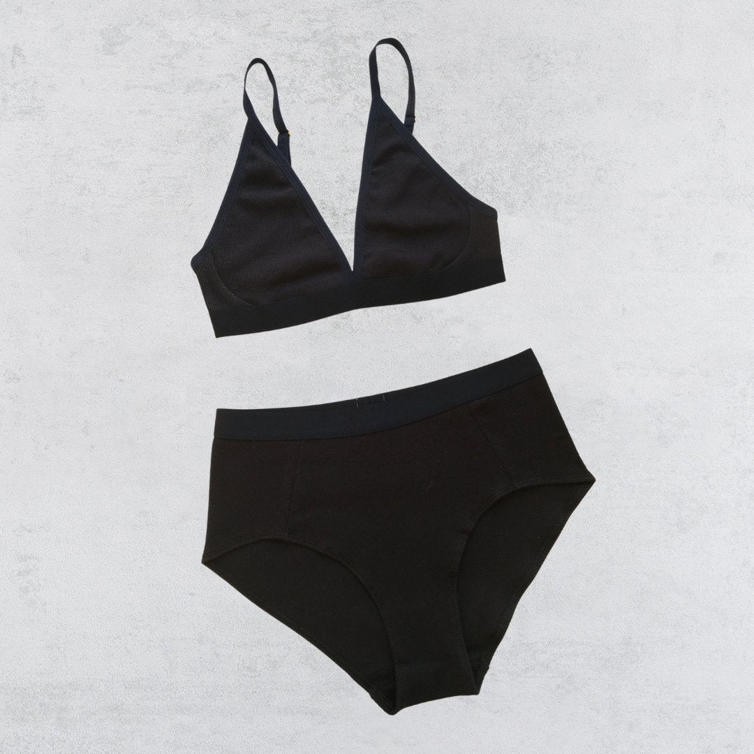Elliot Organics - Ribbed Organic Cotton Bra & Brief Set - Buy Me Once UK