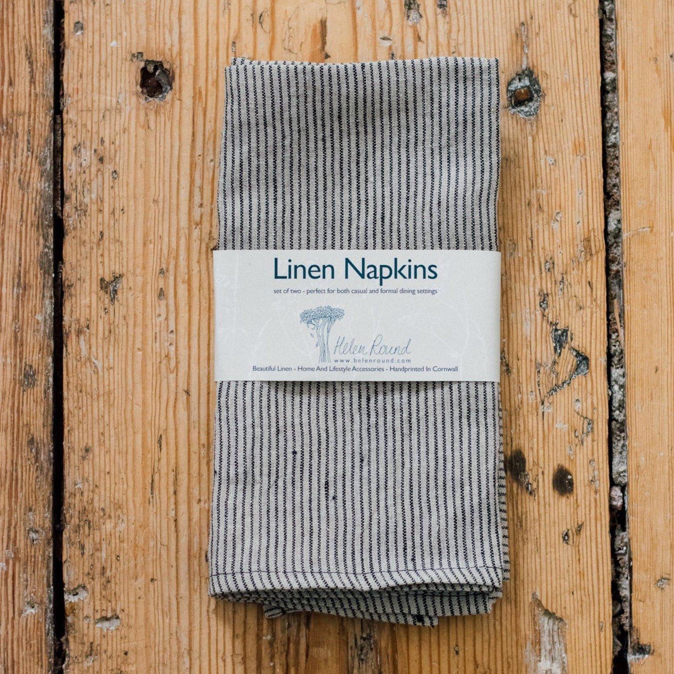 Helen Round - Striped Linen Napkin, Set of 2 - Buy Me Once UK