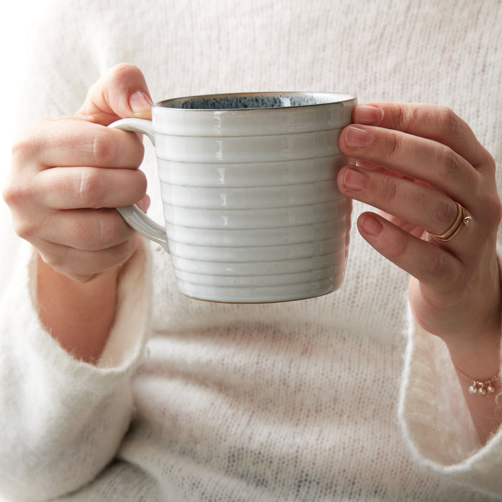 Denby - Studio Grey Ridged Mug, Set of 2 - Buy Me Once UK