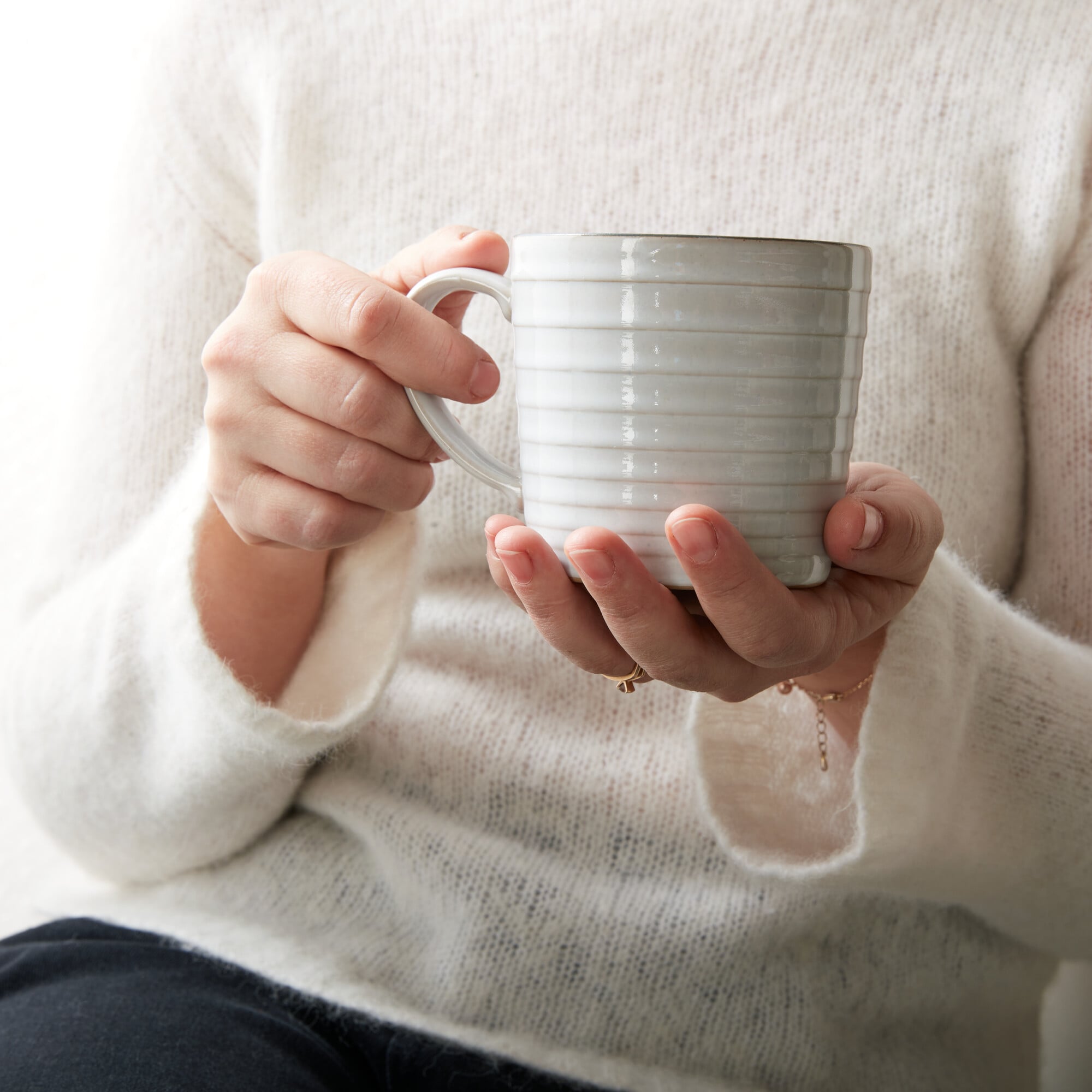 Denby - Studio Grey Ridged Mug, Set of 2 - Buy Me Once UK
