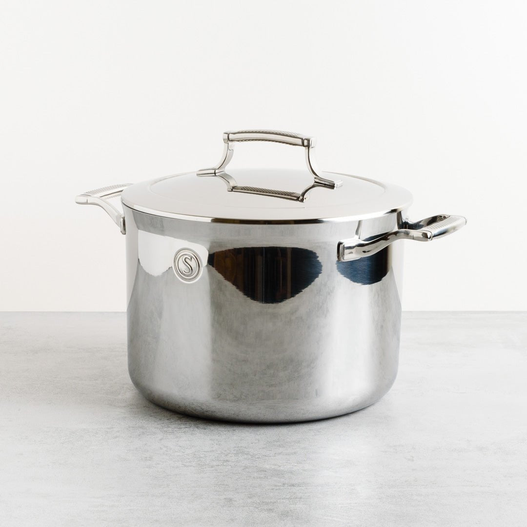 SAVEUR Selects TriPly Stainless Steel XL Stockpot with Insulated Lid