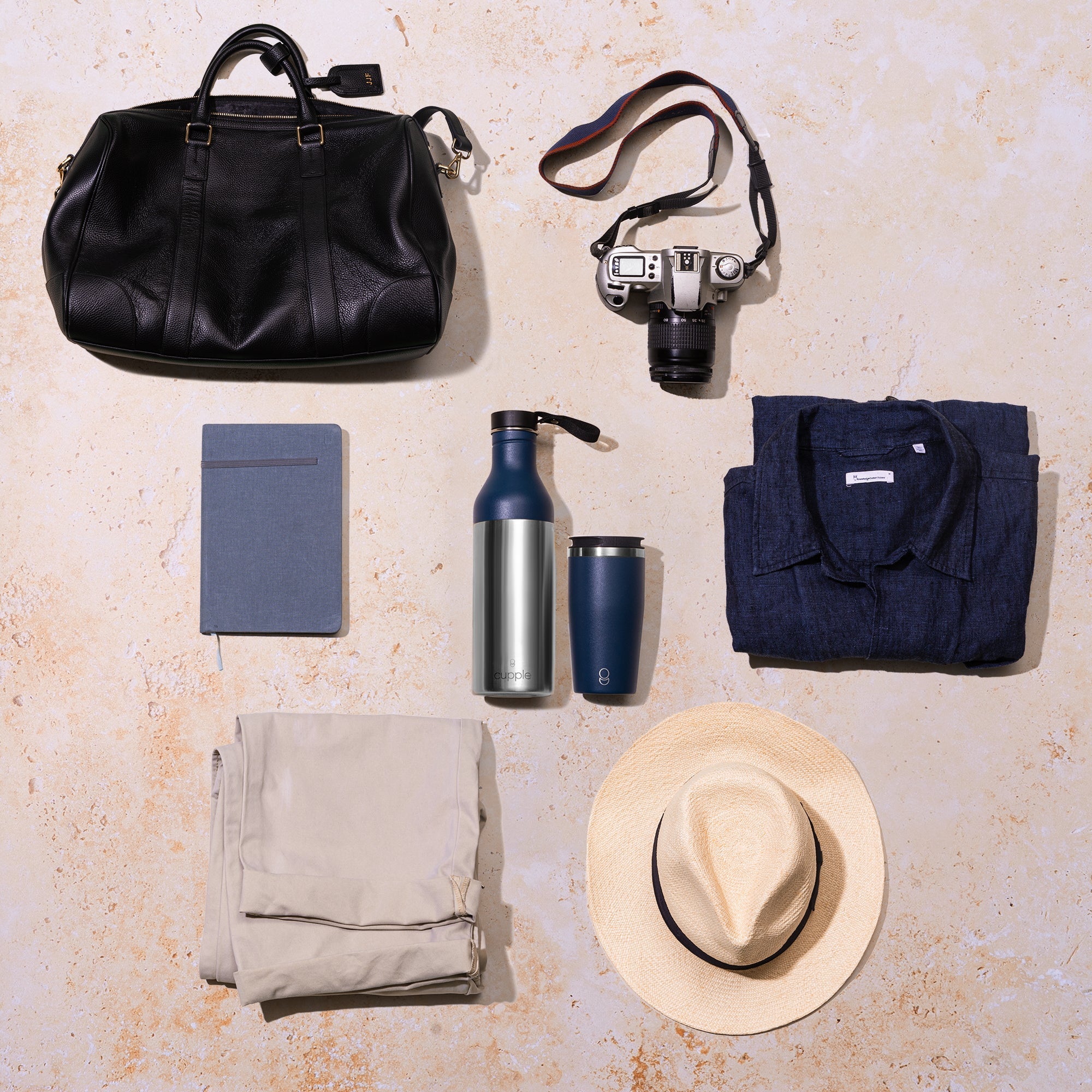 Cupple - Water Bottle & Coffee Cup, Midnight Blue - Buy Me Once UK