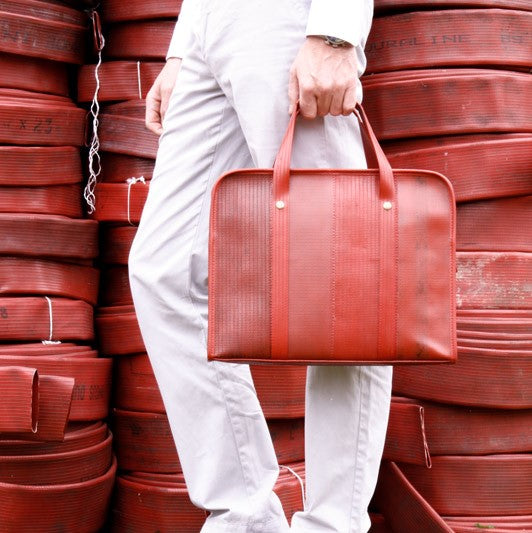 Reclaimed Fire Hose Compact Briefcase - BuyMeOnce Direct - BuyMeOnce UK