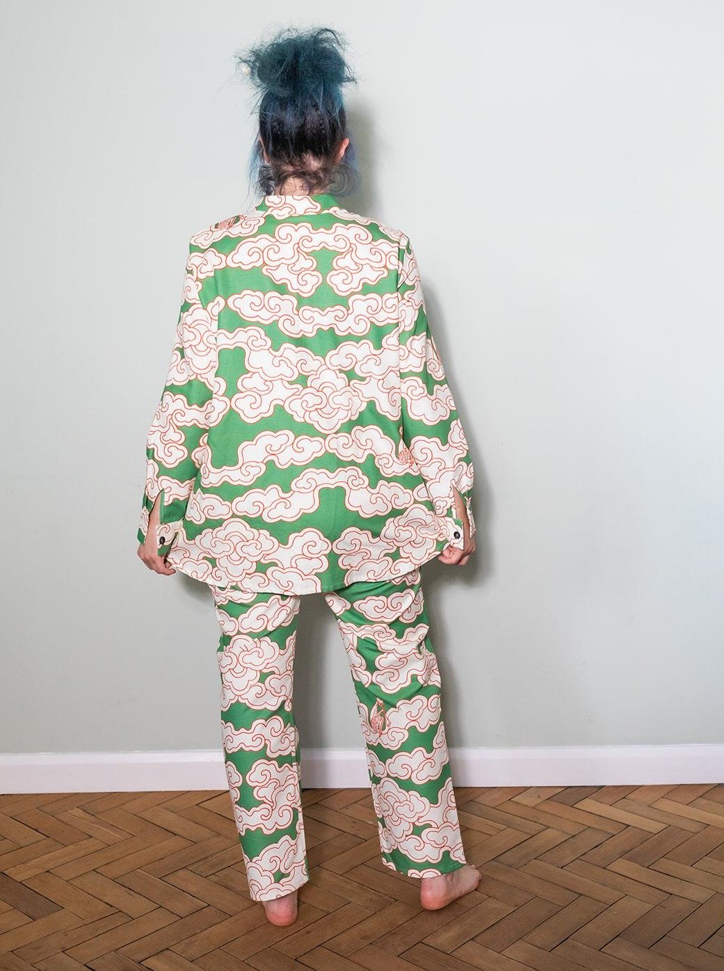 Organic Cotton Linen Green Shirt Pyjamas