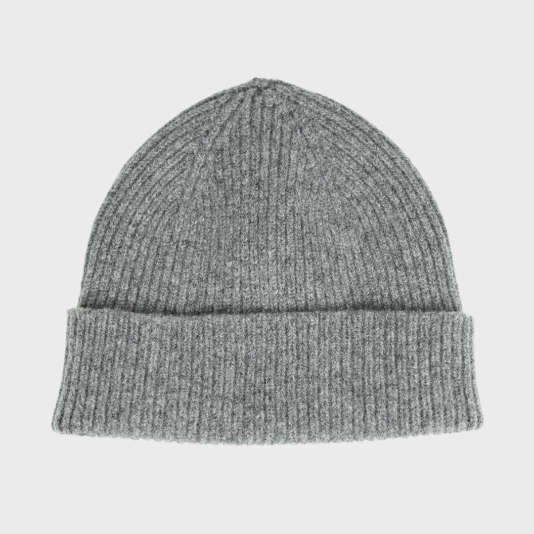 100% Lambswool Hat Light Grey