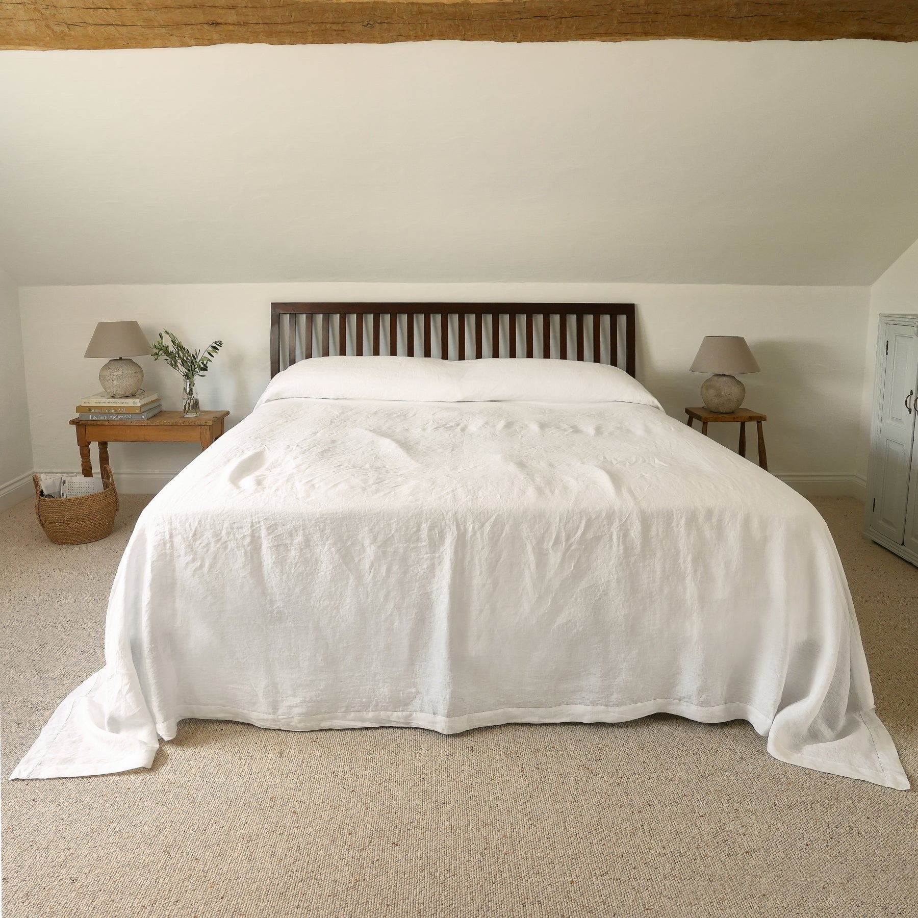 linen sheet on a bed