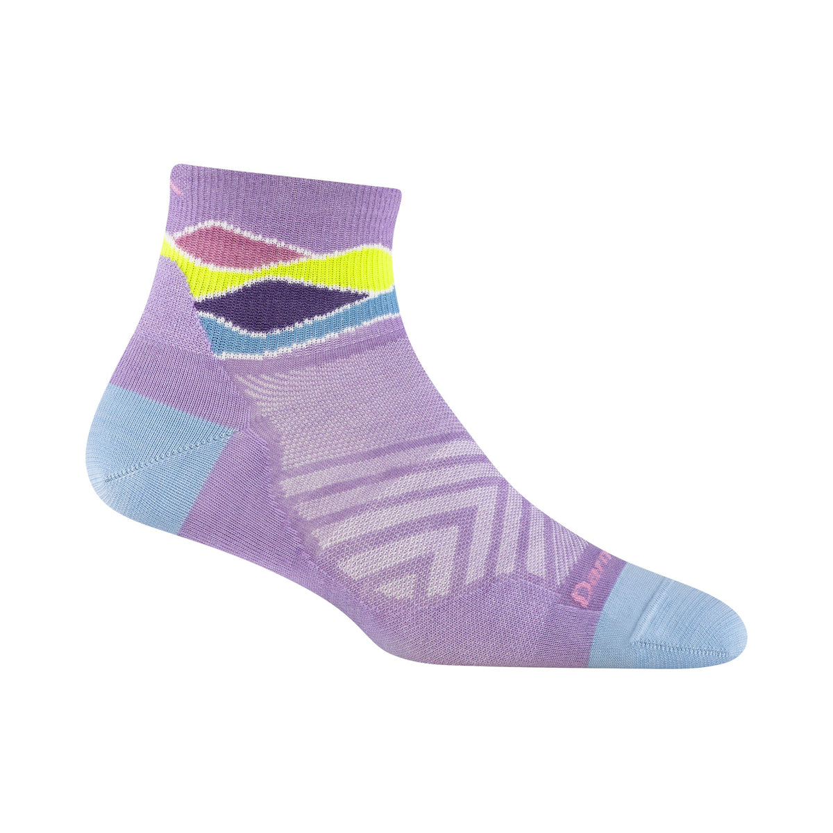 Darn Tough Ladies Quarter No Cushion Ultra-Lightweight Running Merino Socks L / Lavender – Lifetime Guarantee