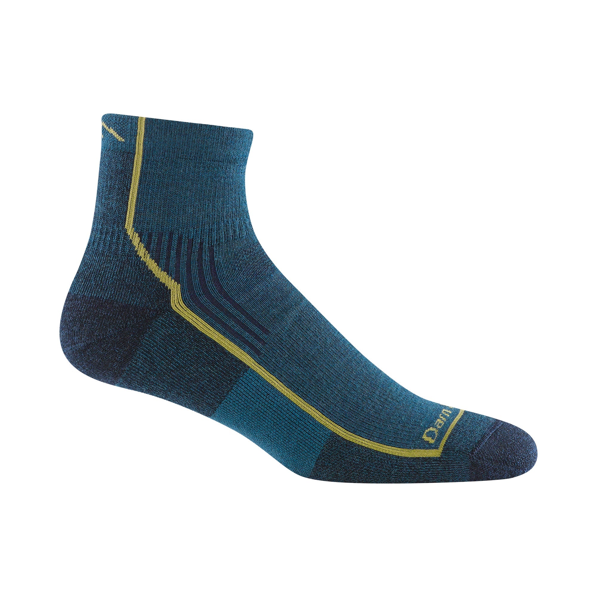 Mens Merino Wool Quarter Midweight Seamless Hiking Socks