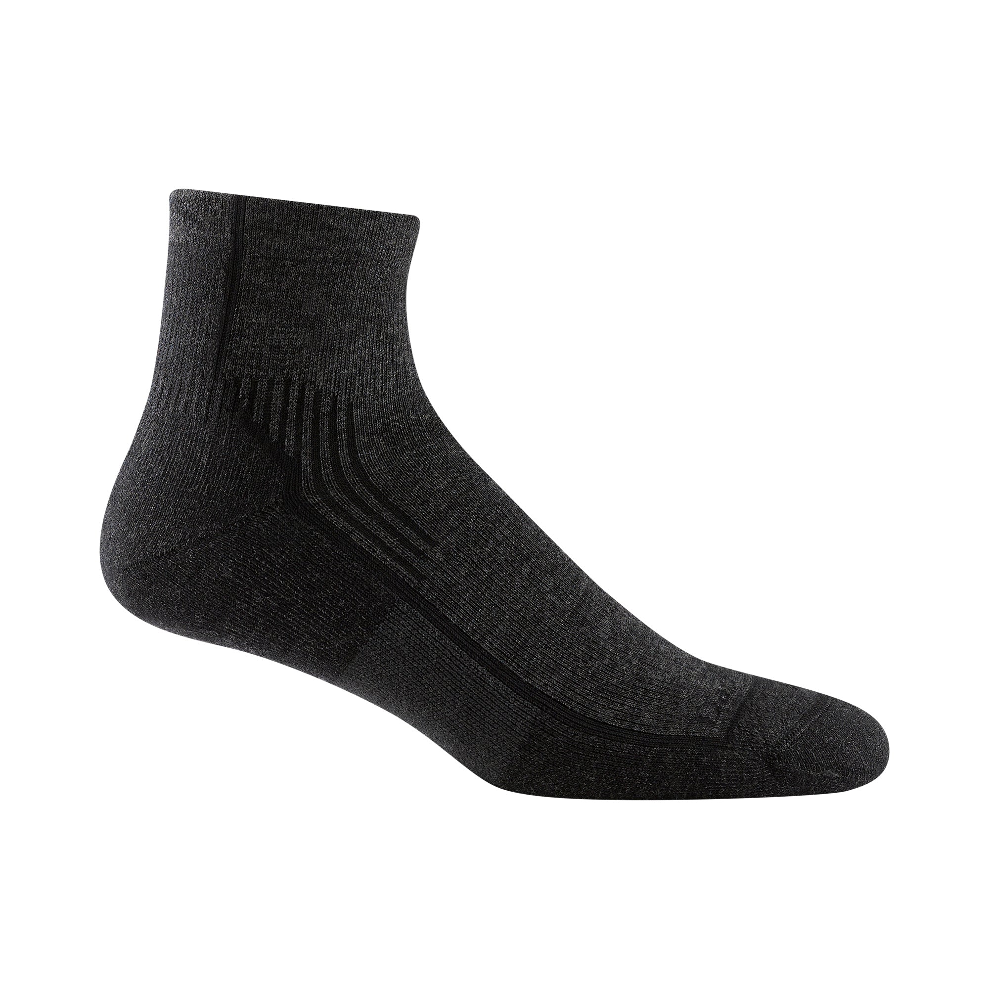 Mens Merino Wool Quarter Midweight Seamless Hiking Socks