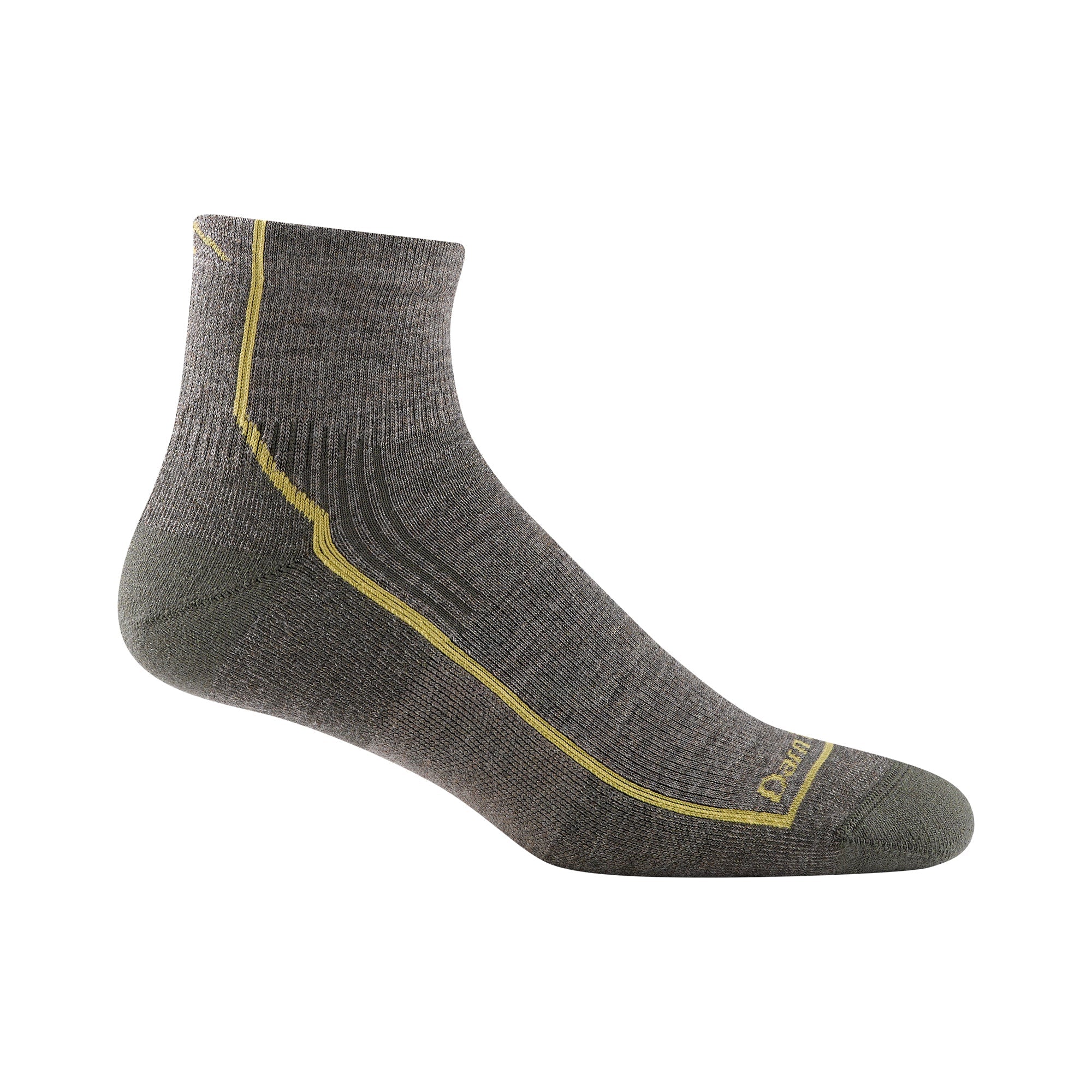 Mens Merino Wool Quarter Midweight Seamless Hiking Socks
