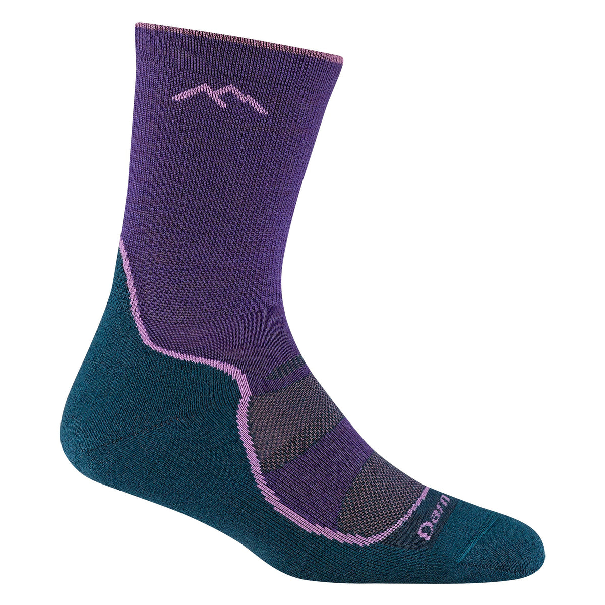 Darn Tough Ladies Micro Crew Lightweight Hiking Merino Socks L / Grape – Lifetime Guarantee