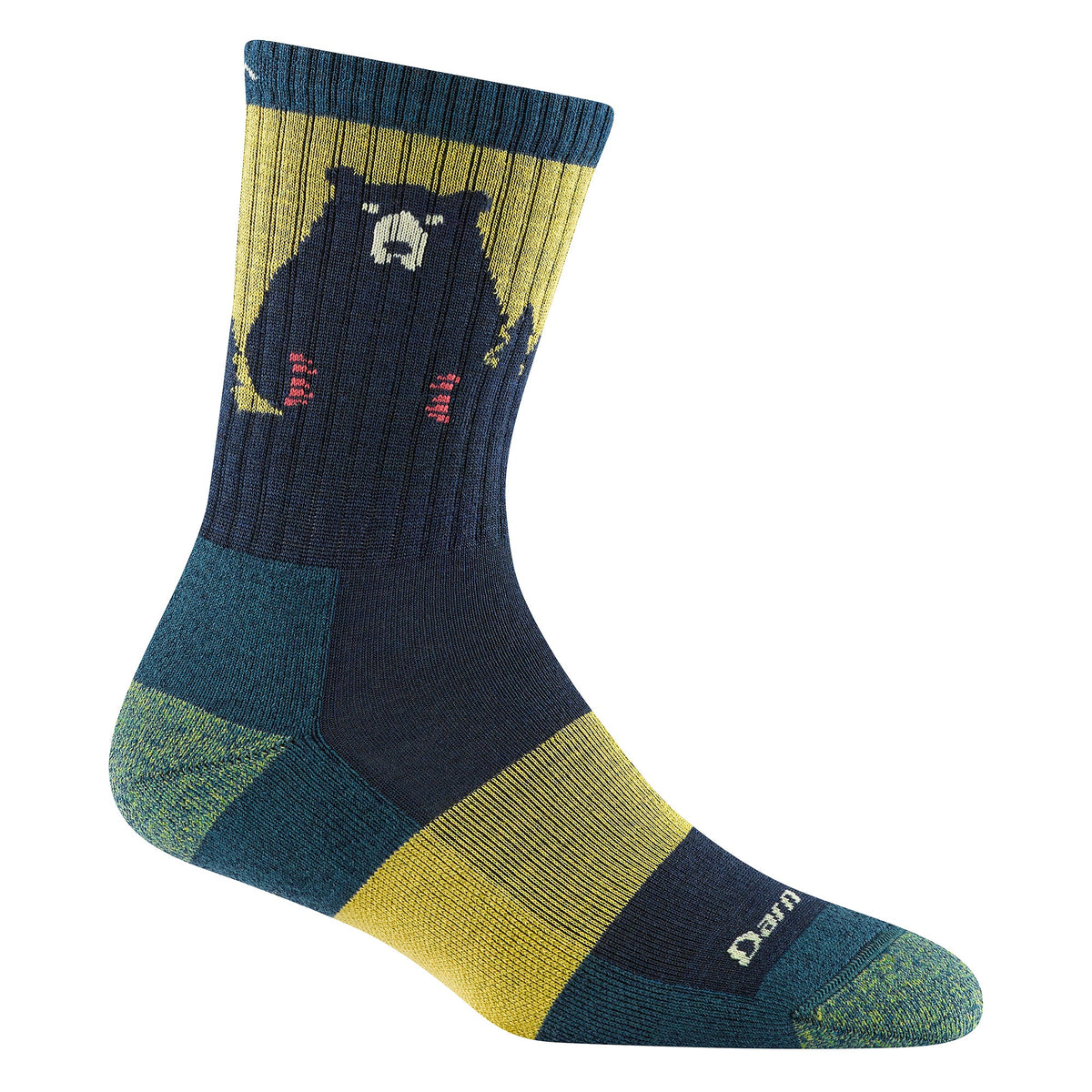 Darn Tough Ladies Novelty Bear Patterned Hiking Merino Socks L / Dark Teal – Lifetime Guarantee