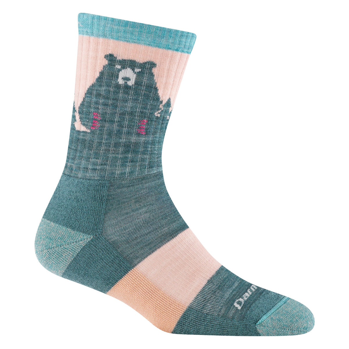 Darn Tough Ladies Novelty Bear Patterned Hiking Merino Socks L / Quartz – Lifetime Guarantee