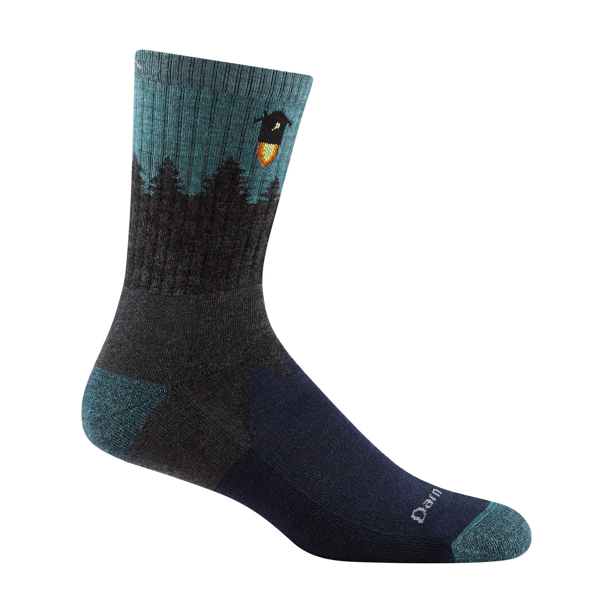 Mens Merino Wool Crew Midweight Seamless Hiking Socks