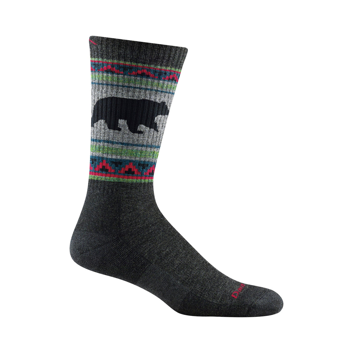 Darn Tough Mens Merino Wool Boot Midweight Seamless Patterned Hiking Socks L / Charcoal – Lifetime Guarantee