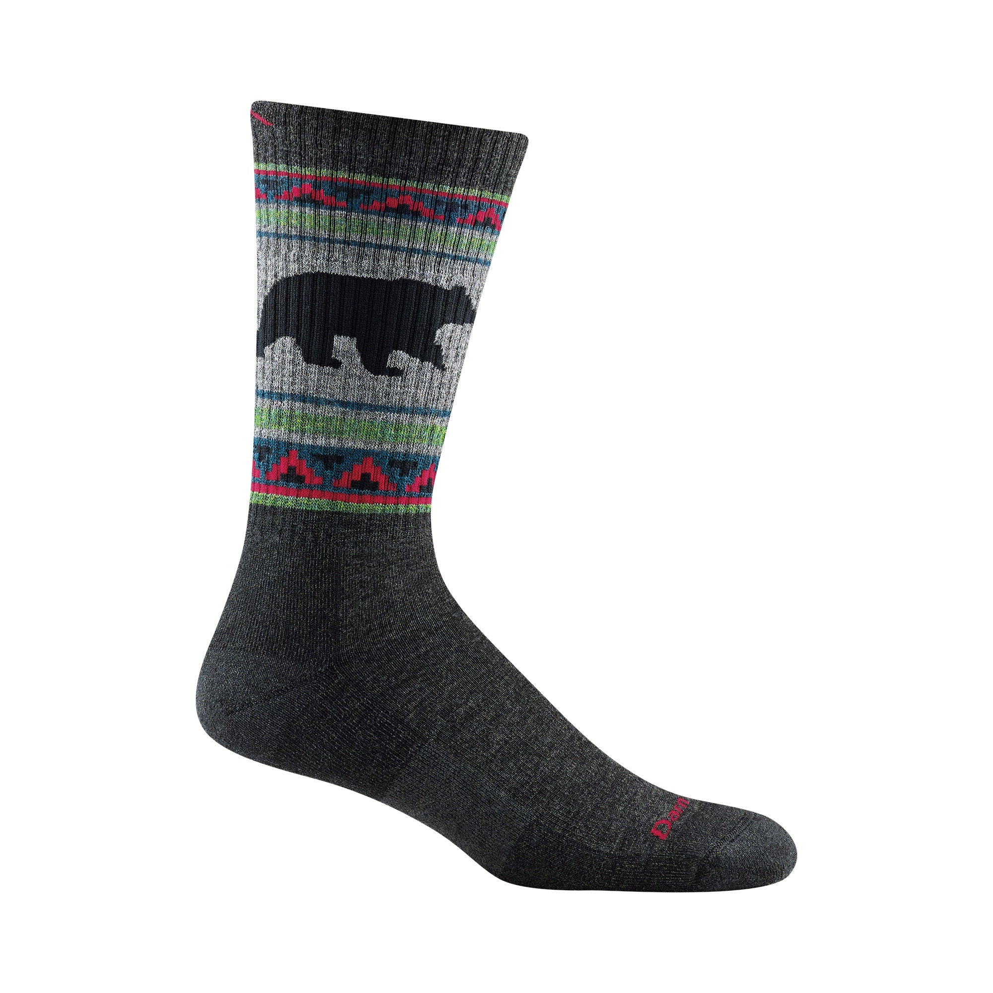 Mens Merino Wool Boot Midweight Seamless Patterned Hiking Socks